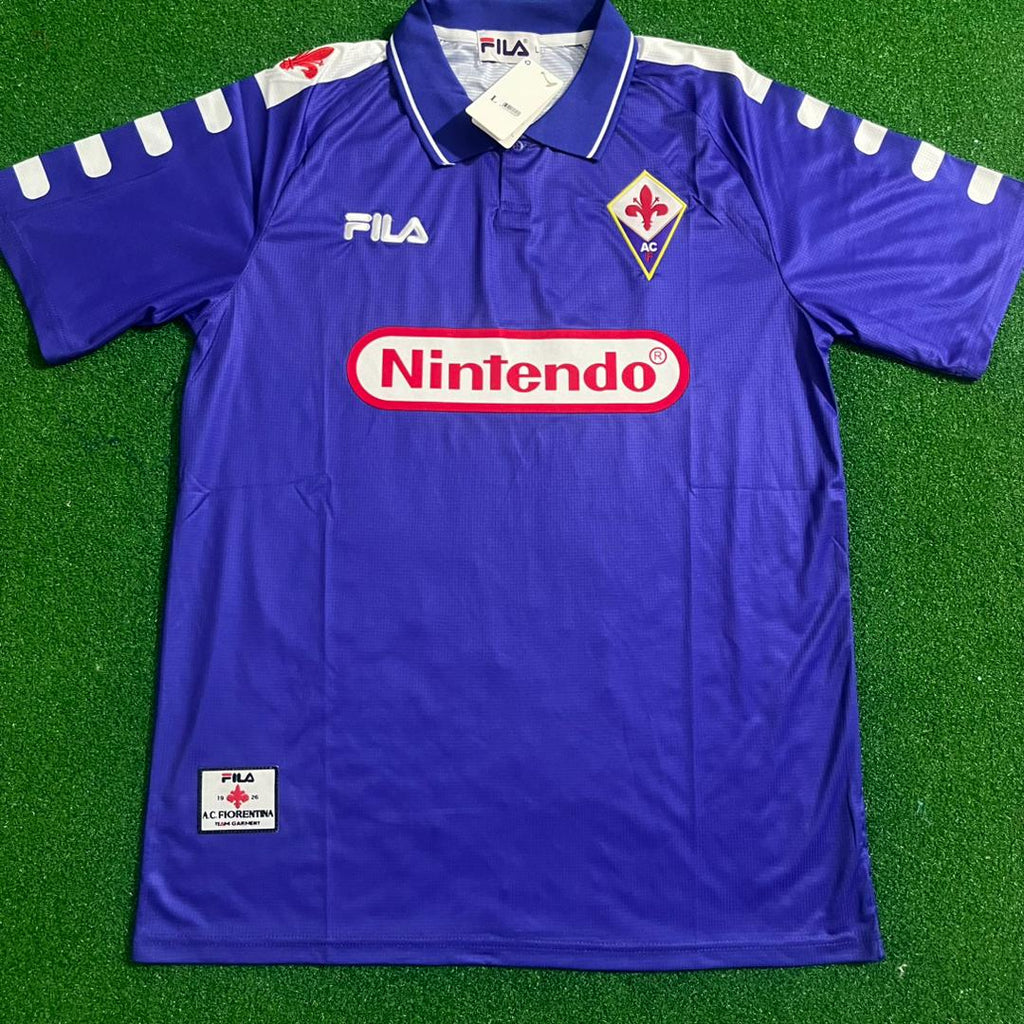 Luca Toni #30 Fiorentina Retro Purple Kit Jersey – Front View