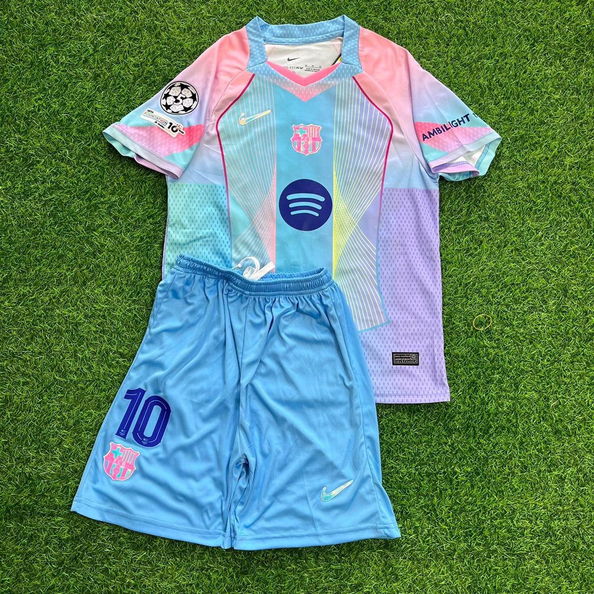 Lamine Yamal Barcelona Miami Sunset New Season 2026 Kids Jersey Kinder – Front View