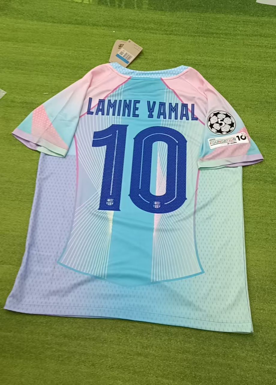 Lamine Yamal Barcelona Home Number 10 Miami Sunset New Season 2026 Jersey – Back View
