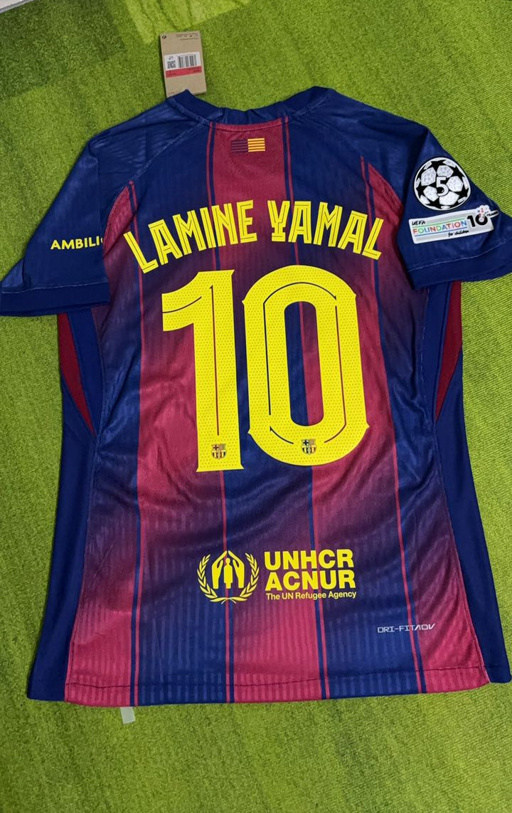 2026 Lamine Yamal Barcelona Home Number 10 Home Football Jersey – Front View