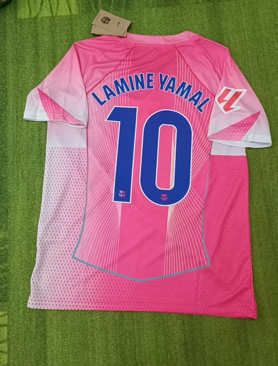 Lamine Yamal Barcelona Home Number 10 Pink New Season 2026 Jersey – Front View