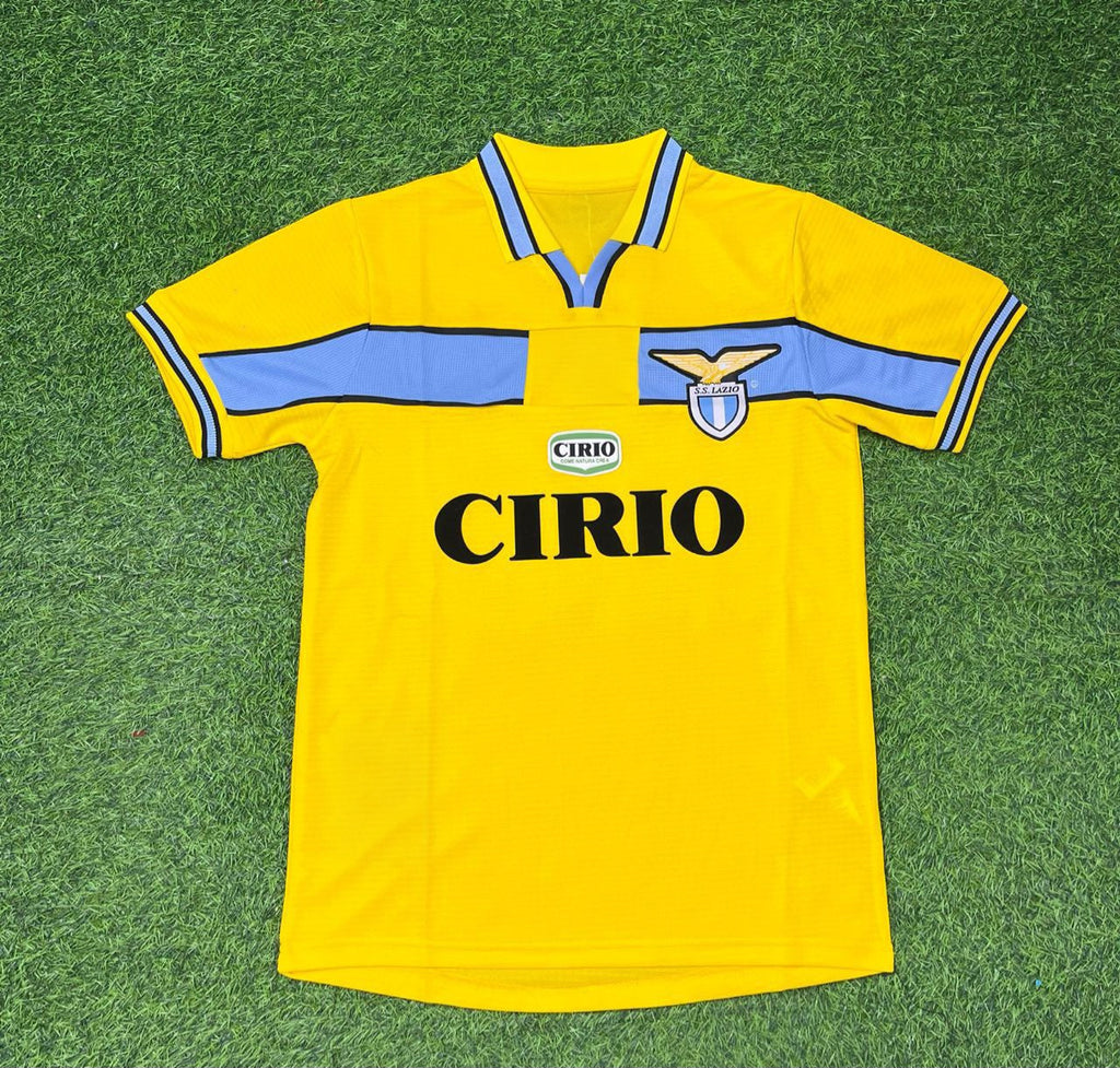 1998/00 Lazio Yellow Retro Football Jersey – Back View