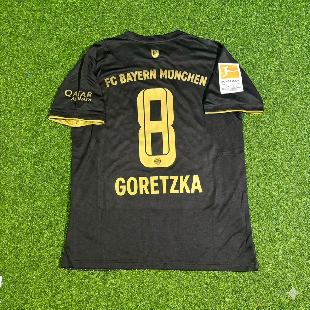 2021/22 Leon Goretzka Bayern Munich Away Football Jersey – Back View