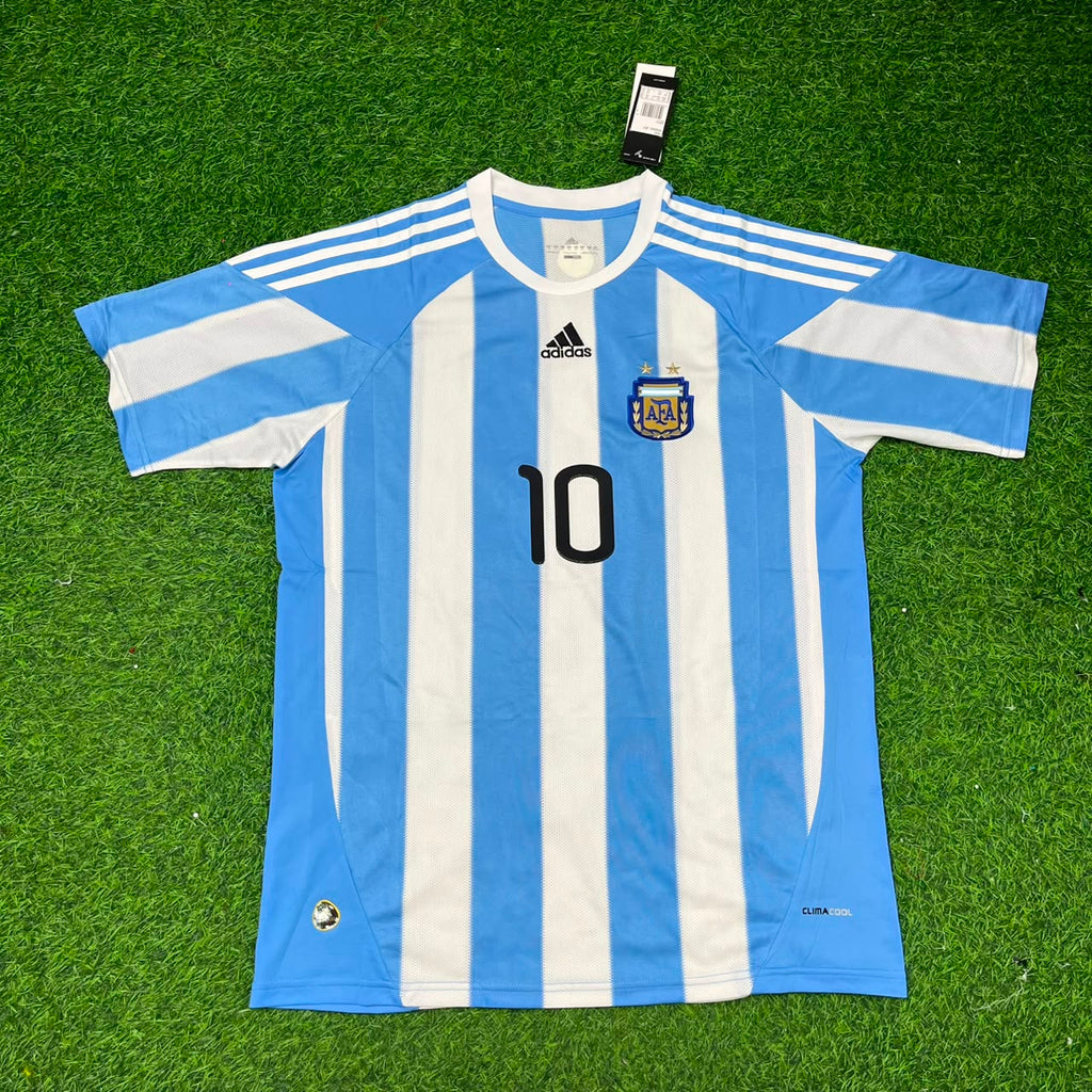 2010 Argentina World Cup Lionel Messi 10- Retro Football Jersey – 4