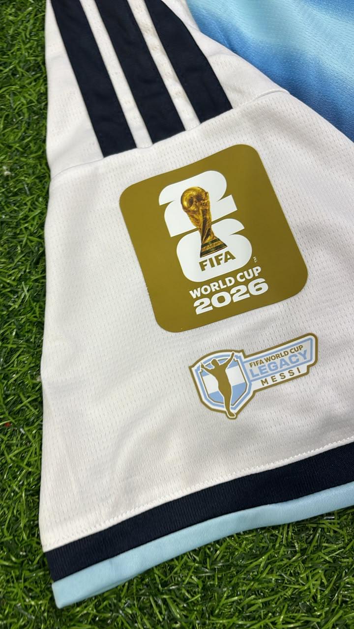 2026 Argentina World Cup Lionel Messi Home Legacy Patch Football Jersey – Detailed View