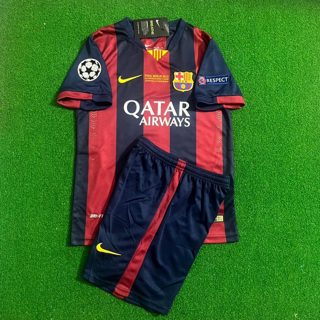 Lionel Messi Barcelona 14/15 Home Kids Kit Jersey for Children – | KinderTrikot | Enfant – Front View