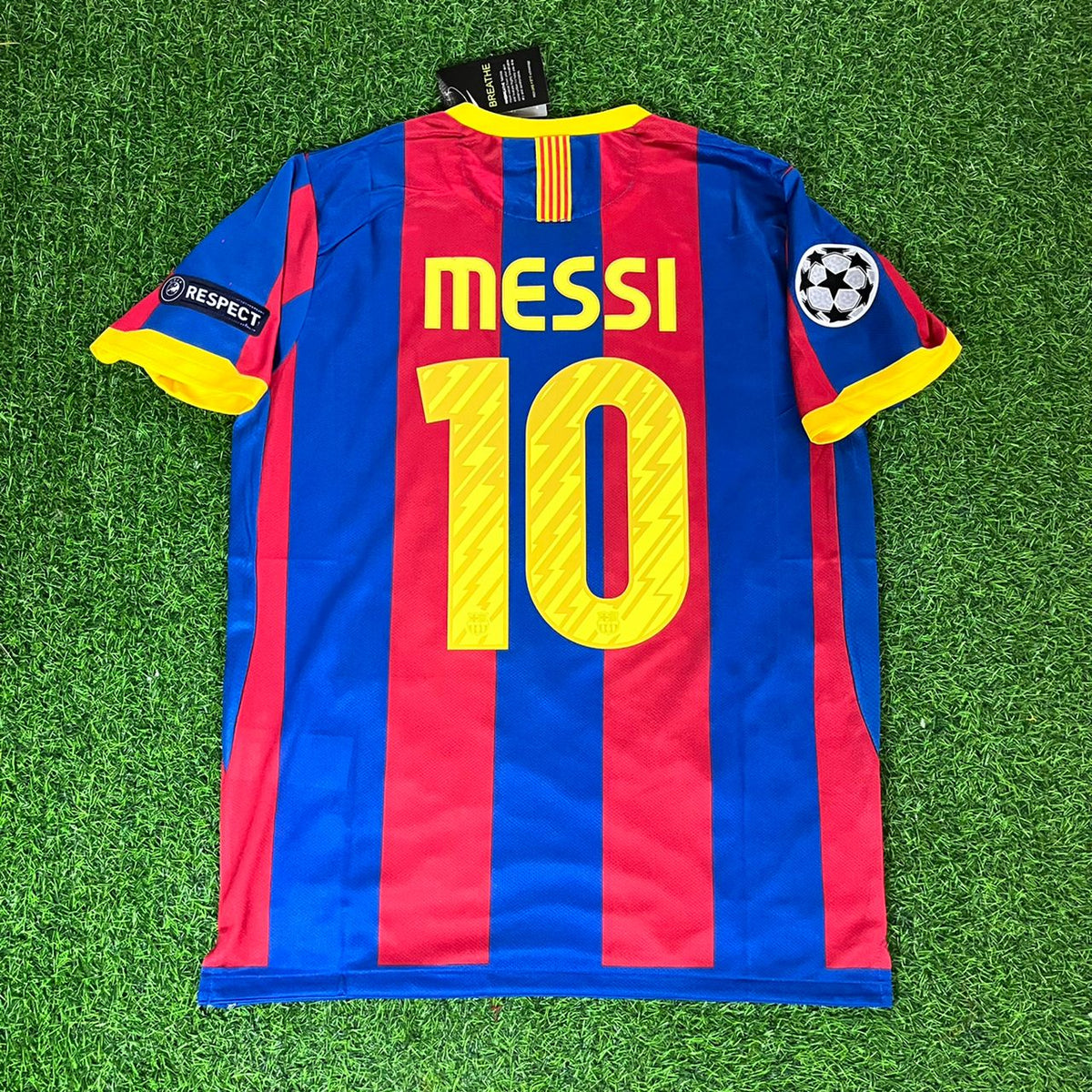 Lionel Messi 10- Barcelona 2011 London Final Jersey – Back View