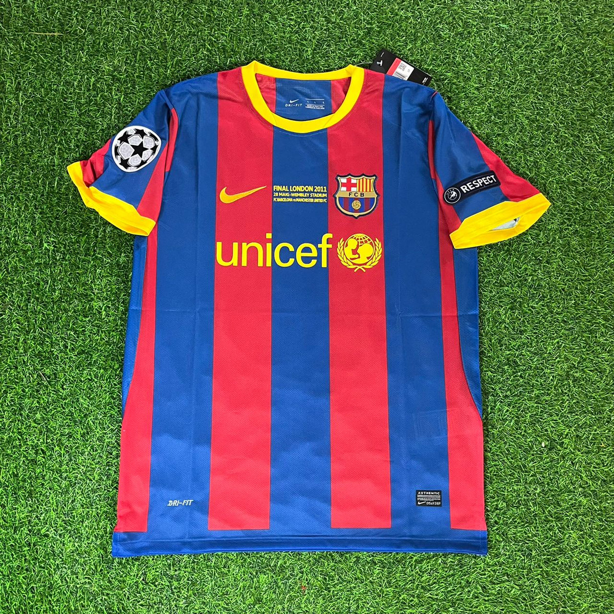 Lionel Messi 10- Barcelona 2011 London Final Jersey – Front View