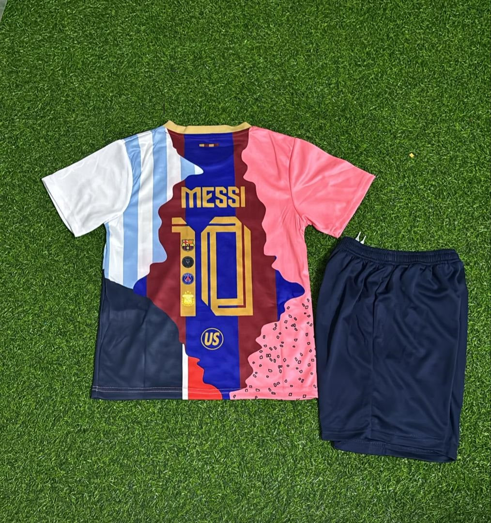 Lionel Messi GOAT Combo 2025 All Teams Special Kids Jersey KinderTrikot – Back View