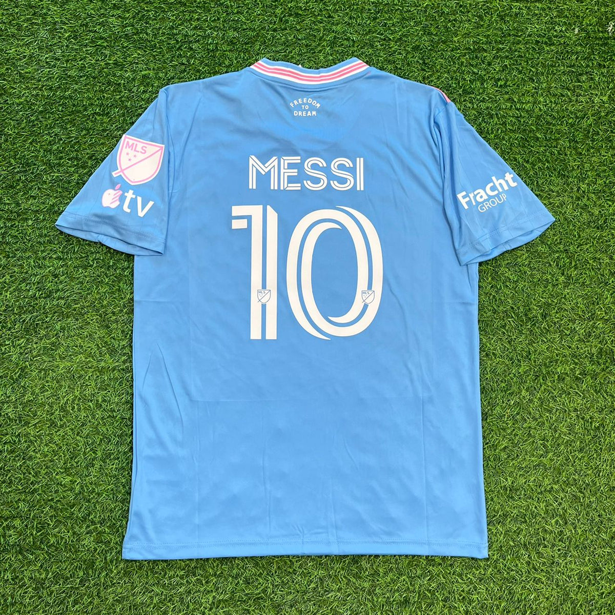 Lionel Messi Blue Football Jersey – Back View