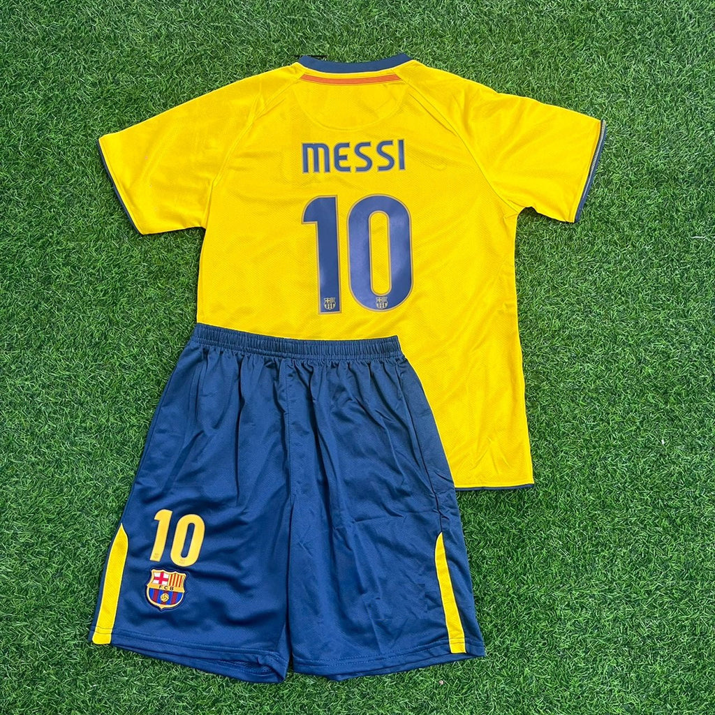 Lionel Messi – Barcelona 2008 2009 Retro Kit Jersey – | | – Back View