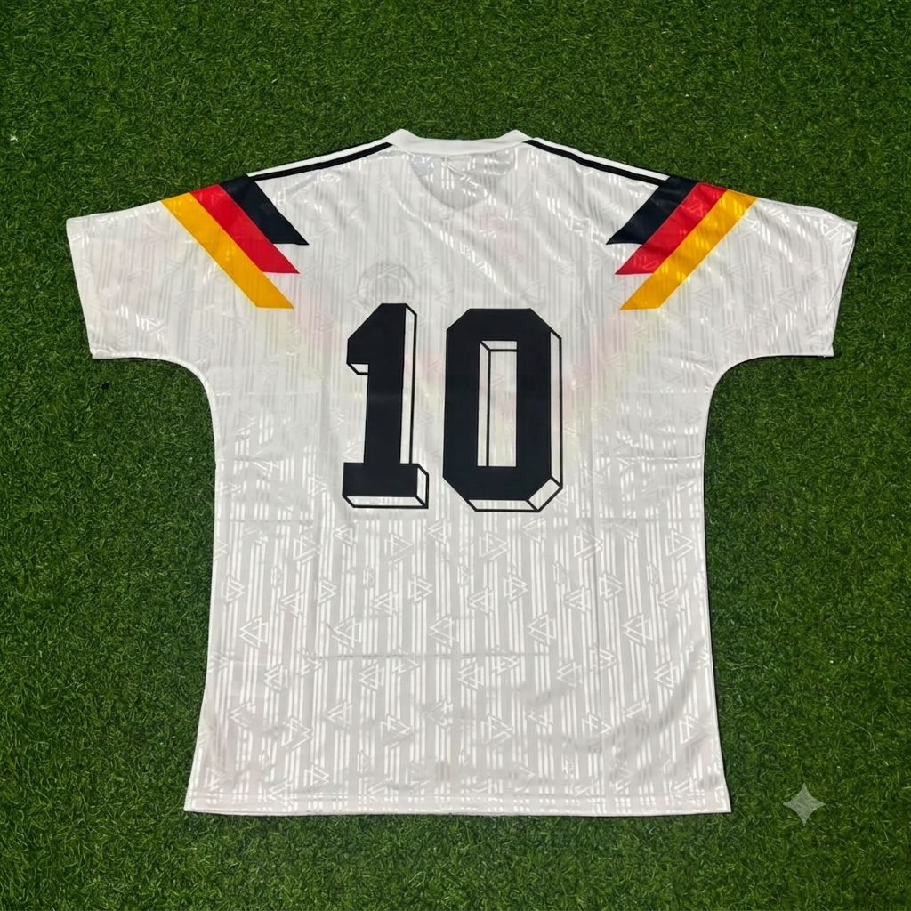 Lothar Matthäus Germany 1990 World Cup Retro Football Jersey – Back View