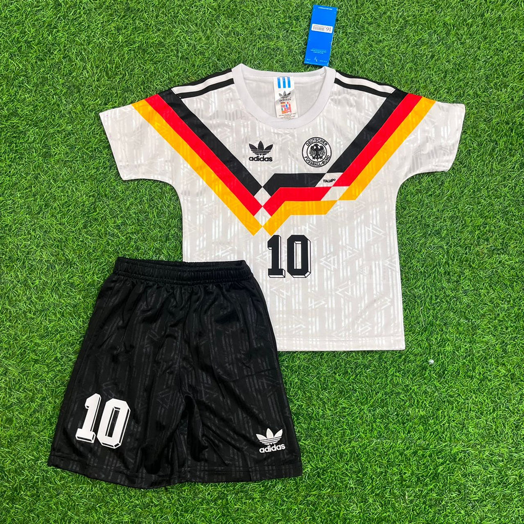 Lothar Matthäus Germany Deutschland Retro Kids Jersey - Deutschland Retro-KinderTrikot – Front View