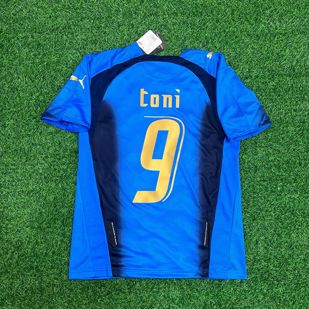 Luca Toni 9 - Italy 2006 World Cup Final Retro Jersey – Back View