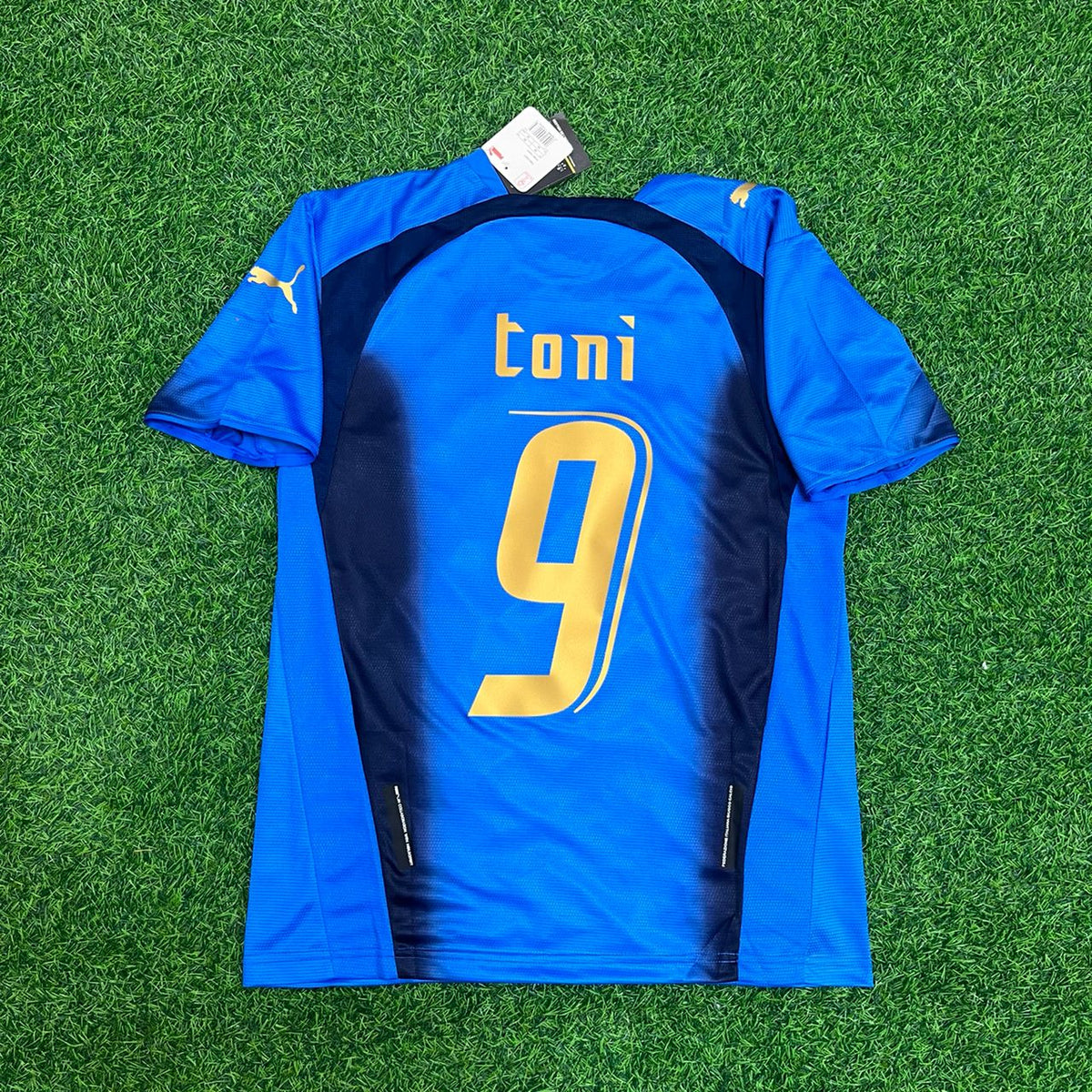 Luca Toni 9 - Italy 2006 World Cup Final Retro Jersey – Back View