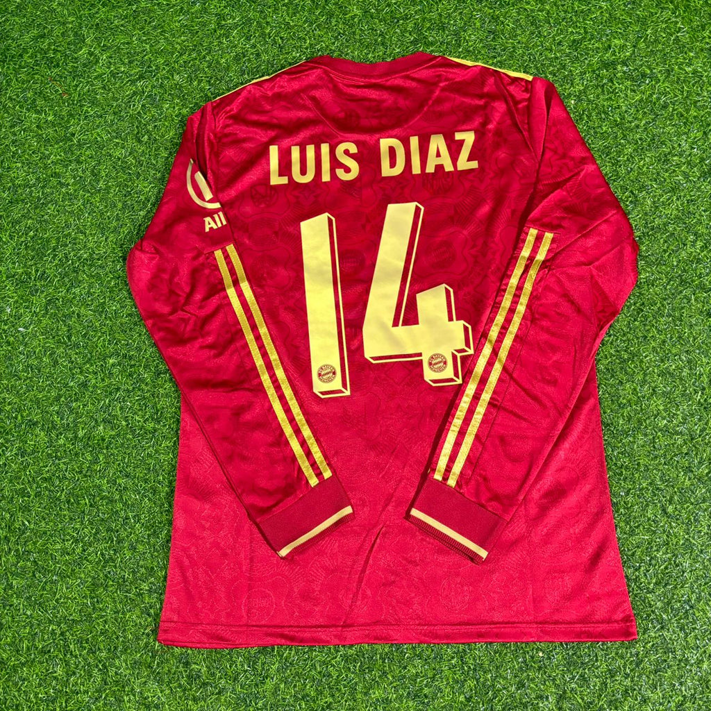 Luis Diaz 14- Bayern München 125 Jahre Spezial-Edition Fußballtrikot Paradise Edition – Back View