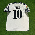 2001 Luis Figo Retro Football Jersey – Back View