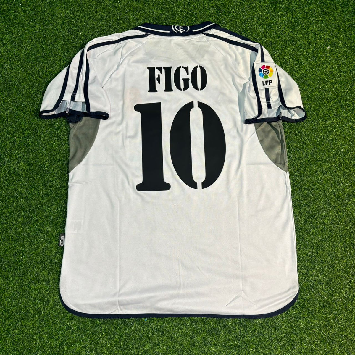 2001 Luis Figo Retro Football Jersey – Back View