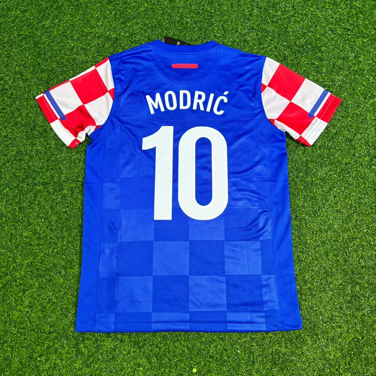 Luka Modric Croatia 2010-2012 Home Retro Football Jersey – Back View