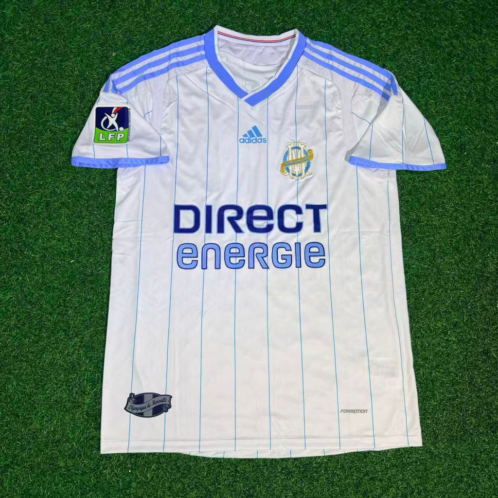 2010 Mamadou Niang 11 Olympique Marseille White Retro Football Jersey – Front View