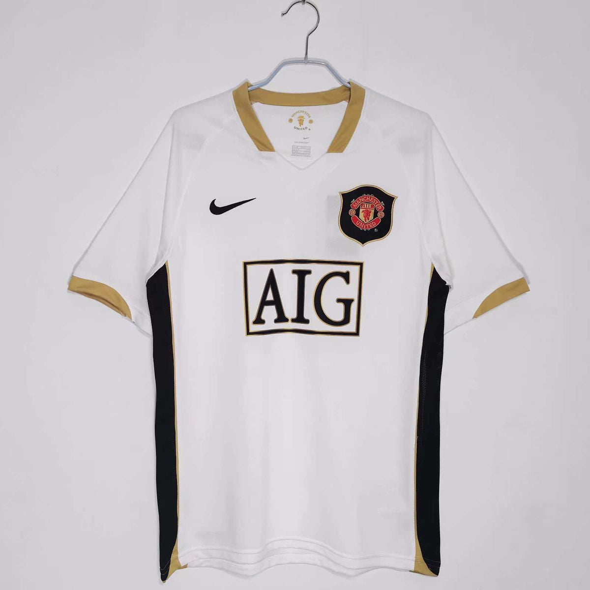 Manchester United 2006-2007 Season Away White Retro  Football Jersey Trikot Maillot