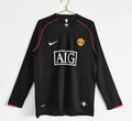 Manchester United 2007-2008 Season Red Away Retro Long Sleeve Football Jersey Trikot Maillot