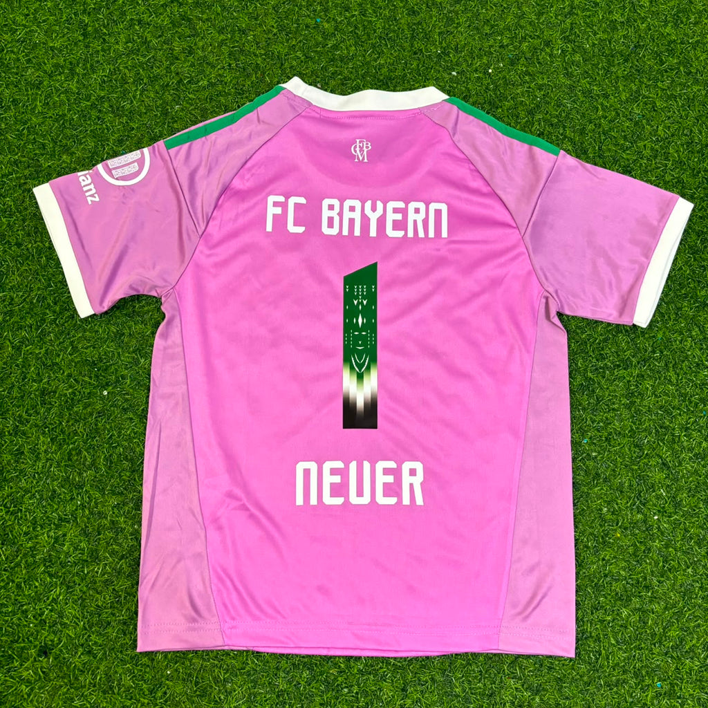 Manuel Neuer Bayern Munich Pink Goalkeeper Football Jersey – Back View