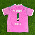 Manuel Neuer Bayern Munich Pink Goalkeeper Football Jersey – Back View