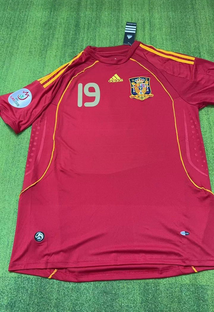 2010 Spain World Cup Marcos Senna Retro Football Jersey – Front View