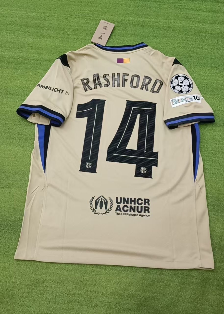 2026 Marcus Rashford Barcelona Away Football Jersey – Front View
