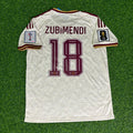 Spain 2026 World Cup Away Kids Football Jersey – Martin Zubimendi 18- – Back View