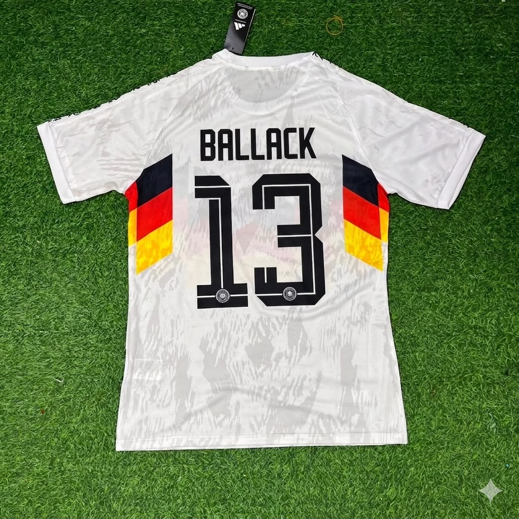 Michael Ballack #13 Germany Deutschland Special Edition Football Jersey – Back View