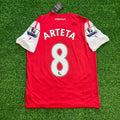 Mikel Arteta Arsenal 2011-2012 Retro Kit Jersey – Back View