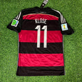 2014 Germany World Cup Miroslav Klose Deutschland Black Red Retro Football Jersey – Back View