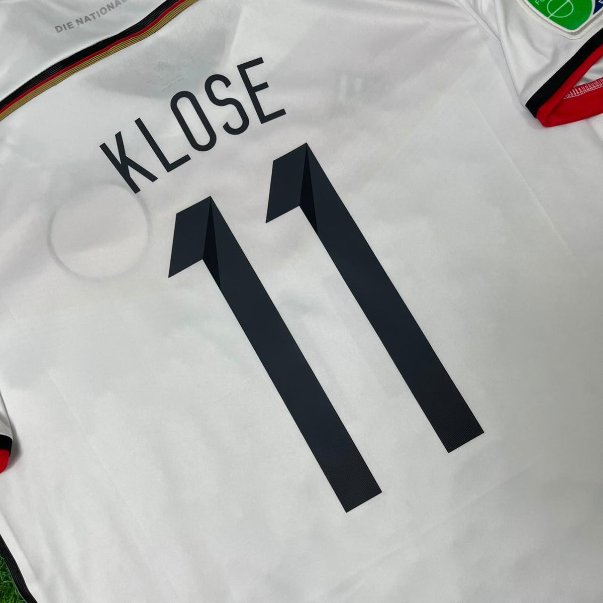 Miroslav Klose Germany 2014 World Cup White Retro Football Jersey – Detailed View