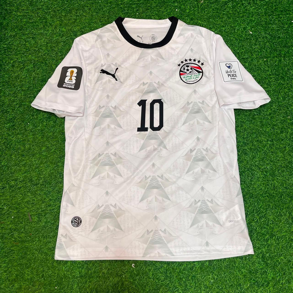 Mohamed Salah Egypt 2026 World Cup Home White Football Jersey – Front View