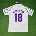 Riccardo Montolivo Fiorentina White Retro Football Jersey – Back View