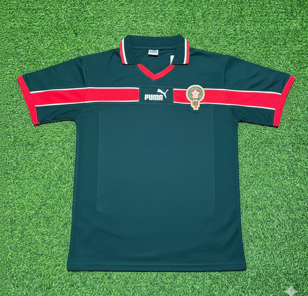Yassine Bounou Morocco Goalkeeper Home Retro Football Jersey – Front View