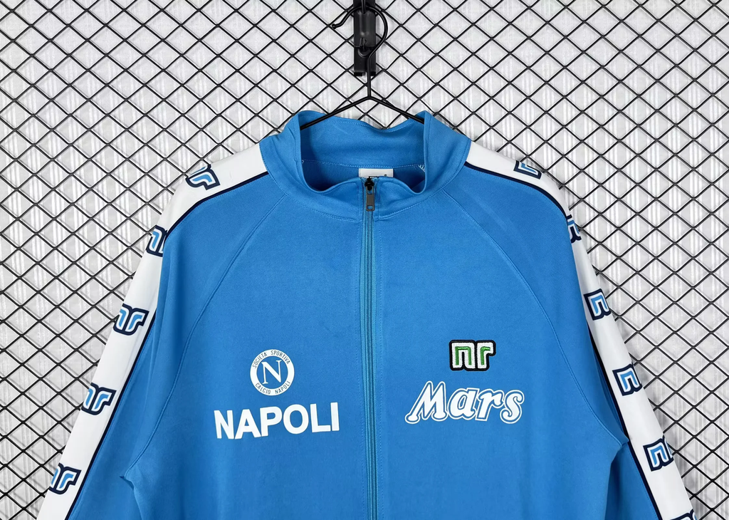 1987/88 Napoli Home Retro Windbreaker Jacket Jersey – Detailed View