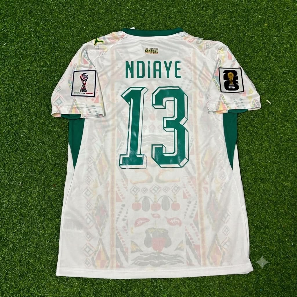 2026 Senegal World Cup Iliman Ndiaye Home Football Jersey – Back View