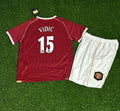 2006/07 Nemanja Vidic Manchester United Kids Red Kit Football Jersey – Back View