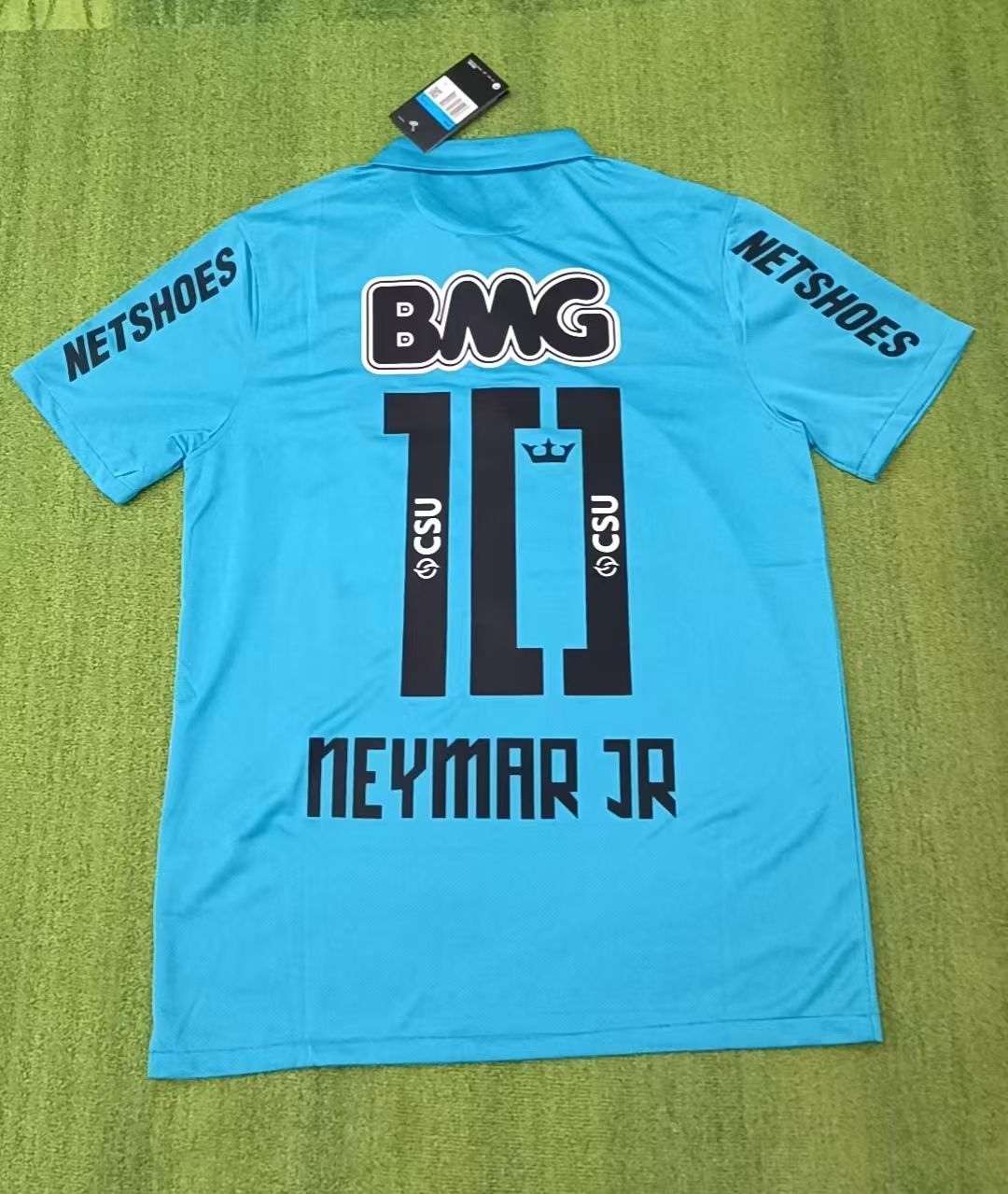 Neymar JR Number #10 Santos FC 2011 2012 Retro Jersey – Back View