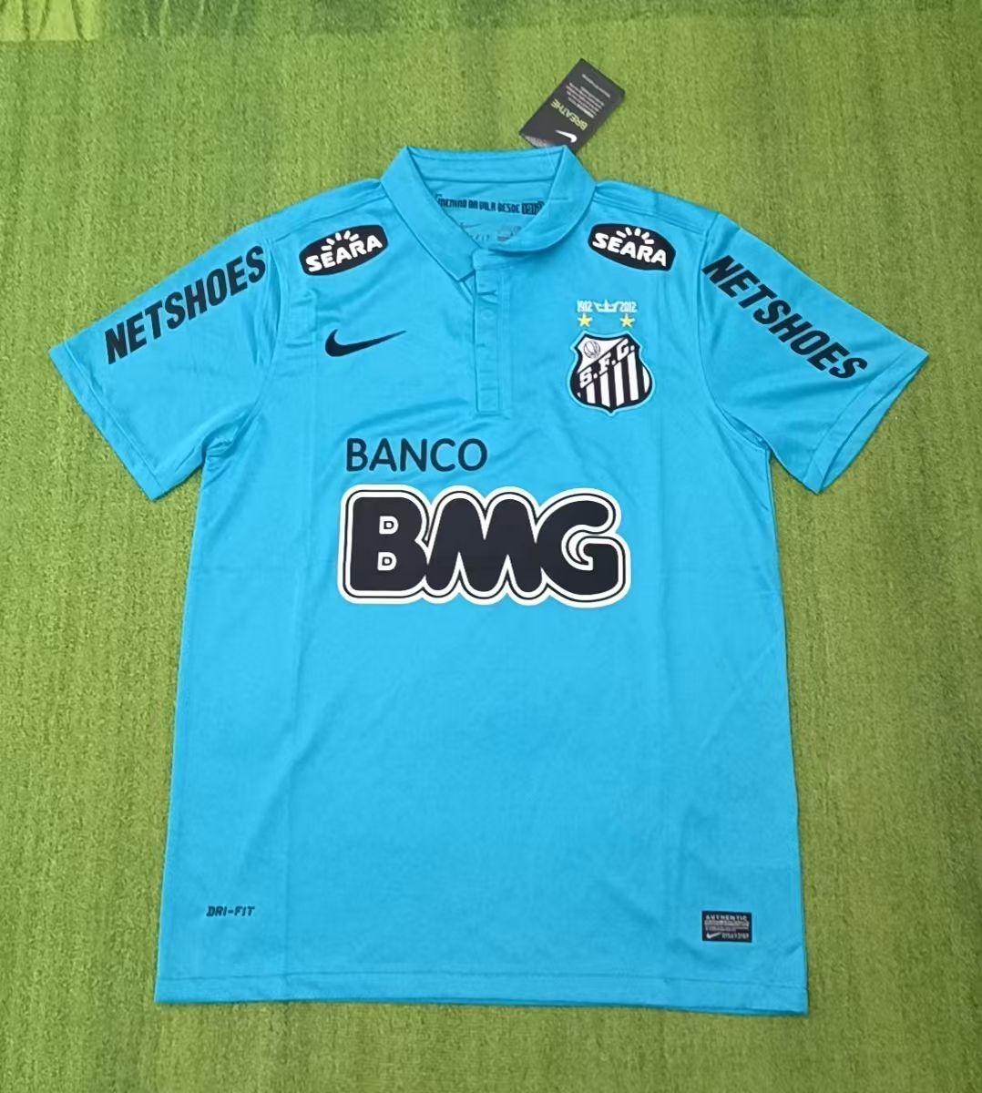 Neymar JR Number #10 Santos FC 2011 2012 Retro Jersey – Front View