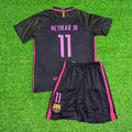 Neymar Jr Barcelona 2014/15 Retro Black Pink Kids Jersey Soccer KinderTrikot – Back View