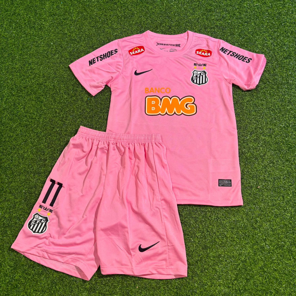Neymar Jr Santos FC Kids Pink Retro Football Jersey – 6
