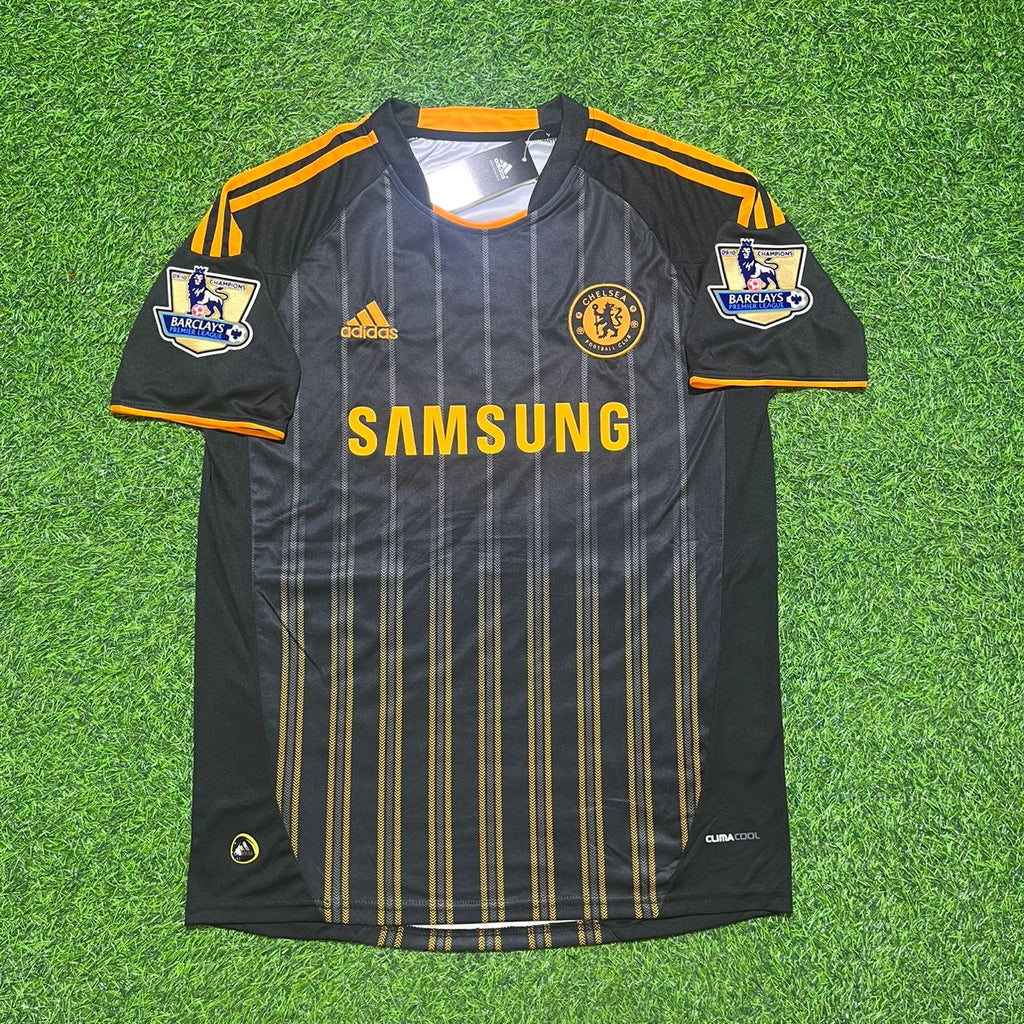 Chelsea 2010 2011 Away Retro Black Orange Football Jersey – John Terry #26 – Front View