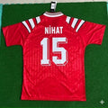 Nihat Kahveci Türkiye Turkey Red Nostalgic Retro Football Jersey – Back View