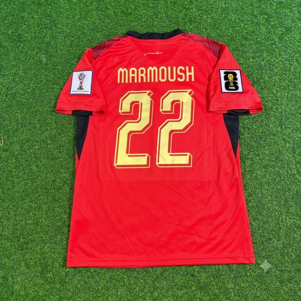Omar Marmoush Egypt 2026 World Cup Home Football Jersey – Back View