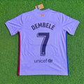 Ousmane Dembele #7 Barcelona 2021-22 Season Retro Jersey – Back View