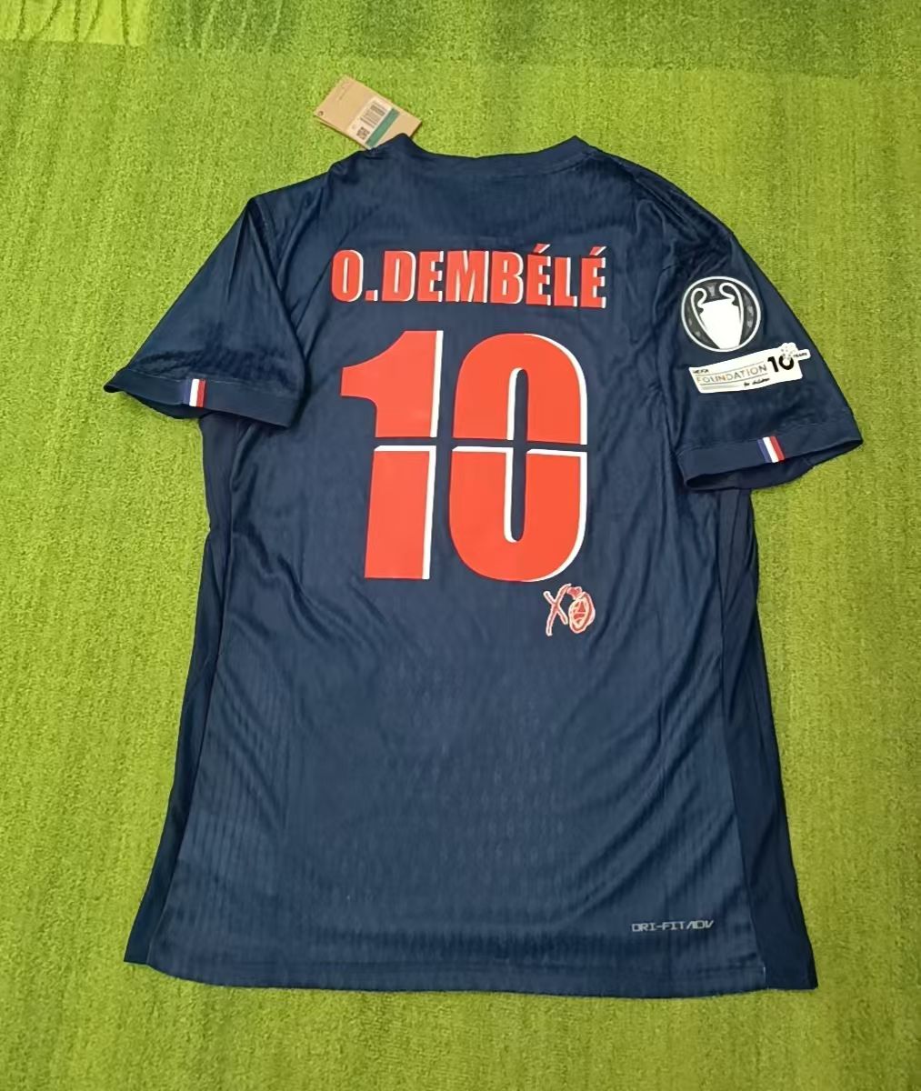 Ousmane Dembele #10 New Font Jersey – | | – Back View